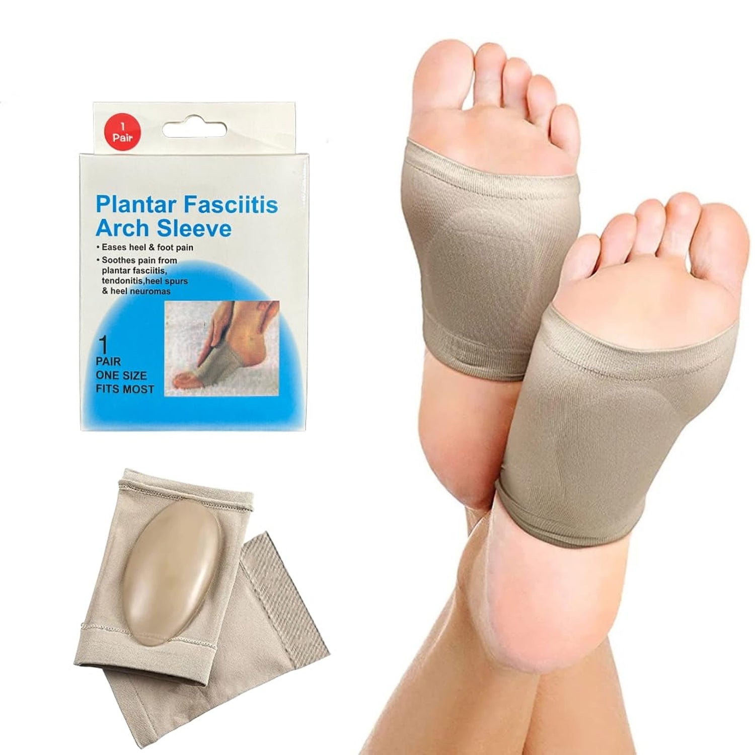 13022 Foot Arch Support for Men & Women | Medial Arch Support for Flat Feet Correction Sleeve with Cushion | Plantar Fasciitis Leg Foot Pain Relief Product | Foot Care for Orthopedic Shoes Slippers, (1 Pair) 13022 Foot Arch Support for Men & Women | Medial Arch Support for Flat Feet Correction Sleeve with Cushion | Plantar Fasciitis Leg Foot Pain Relief Product | Foot Care for Orthopedic Shoes Slippers, (1 Pair)